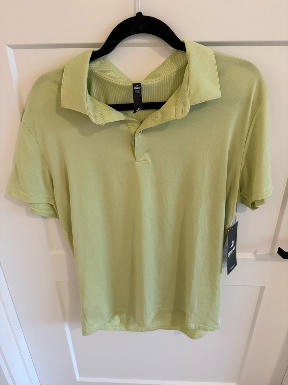 NWT Glyder Pin Seeker Polo Men’s Medium Honey Dew Heather Golf Performance